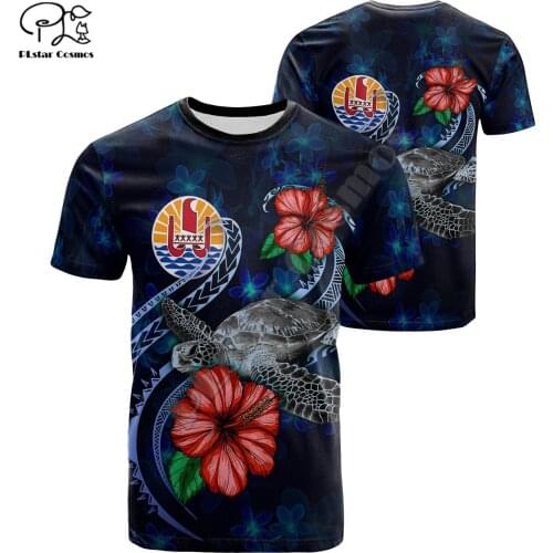 PLstar Cosmos French Polynesia New Fashion 3d Print Men/Women Tahiti T-Shirts Designed Summer Short Sleeve Tee Brand Clothing T2