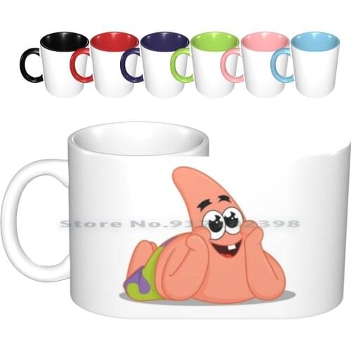 Patrick Star Ceramic Mugs Coffee Cups Milk Tea Mug Patrick Star Patrick Star Tv Show Funny Cute Top Adorable Pink Beautiful