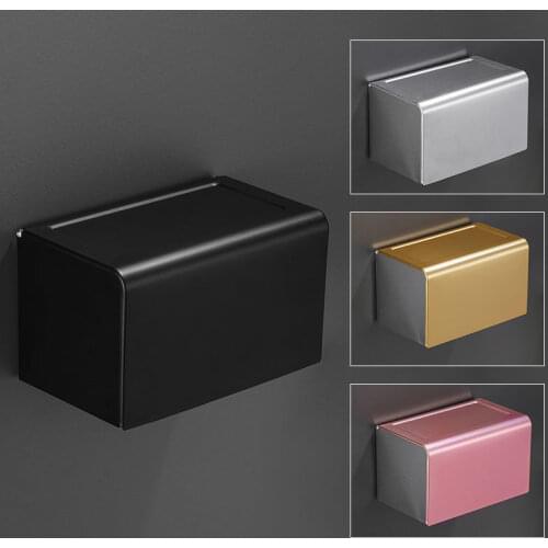 Toilet Tissue Box Waterproof Paper Extraction Box Stainless Steel Toilet Paper Toilet Paper Roll Holder Toilet Punch-Free Tissue