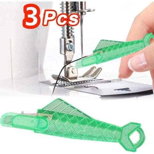 Fish Type Needle Threader 3pcs Wire Loop Diy Simple Threader For Sewing Machine
