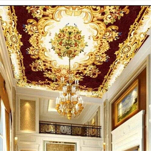 Beibehang Wallpaper mural custom living room bedroom ultra HD European style ceiling European pattern wallpaper decoration