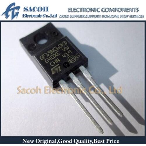 Free Shipping 10Pcs STGF19NC60KD GF19NC60KD STGF19NC60SD STGF19NC60HD TO-220F 19A 600V Very Fast IGBT Transistor