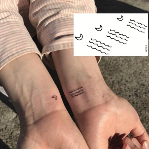 Nu-TATY 25 set Ins style Tattoo stick waterproof womens lasting simple lovely moon wrist small picture sticker