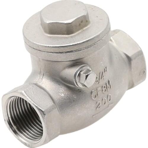 1pcs Stainless steel wire mouth horizontal non-return valve 304 stainless steel 1/2" 3/4" 1" female thread swing check valve