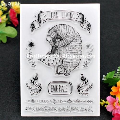 EMBRACE Flowers Scrapbook DIY photo cards rubber stamp clear stamp transparent stamp 11x16cm KW7122228
