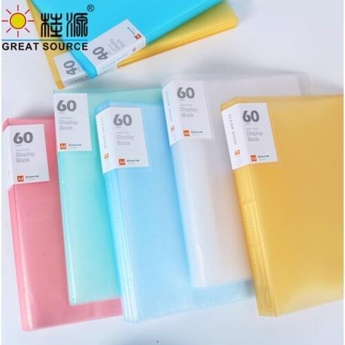 A4 PP Presentation Book Display Book Project Folder 20 Transparent Pockets Fancy Candy Color(8PCS)