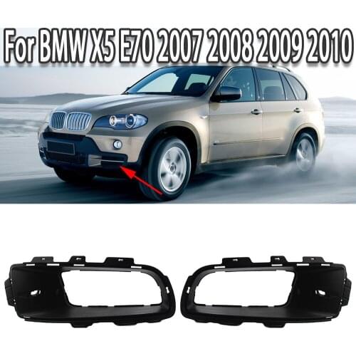 K-Car Fog Light Cover Trims Auto Front Bumper Lower Grille Fog Lamp For BMW X5 E70 2007 2008 2009 2010