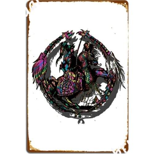 Psychedelic Knight Metal Signs Club Party Designing Bar Cave Wall Plaque Tin sign Posters