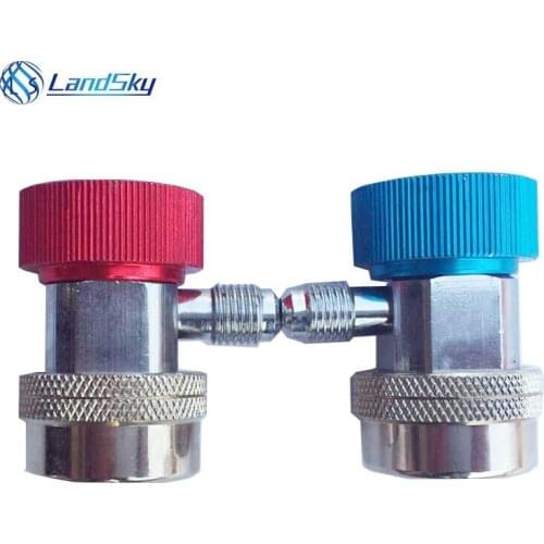 R134A Automotive Air Conditioning Coupler Joint QC-17A High and Low Pressure Adjustable Quick Connector 1/4S