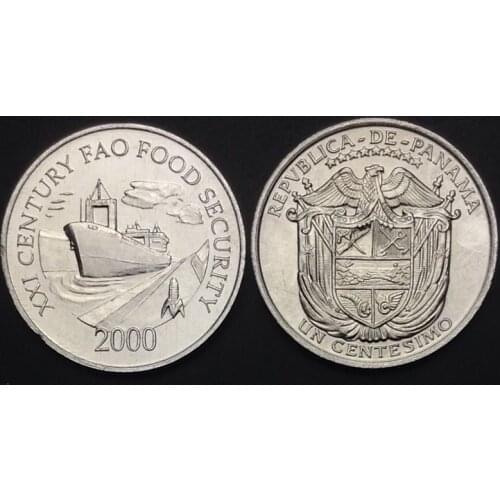 Panama 1 cent F.a.o grain and agricultural currency 2000 100% Real Unc Genuine Original Coins Collection Coin
