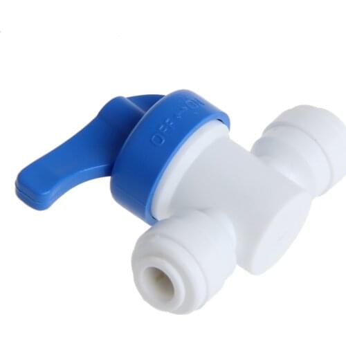 Ball Valve 6mm 1/4" Tube OD Port Plastic Water System Loop Connector 4XFB