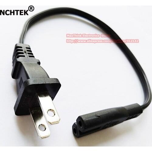 NCHTEK Travel Power Cord For Camera,Nema 1-15P 2pin US Male Plug To IEC320 C7 Female Socket Extension Cable/Free shipping/10PCS