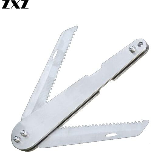 Foldable Cutter Sawtooth Fishing Knife Cutting Grass for Fish Clear Plants Sharp Anchor Knife Hook Remover Tools with 20m Rope