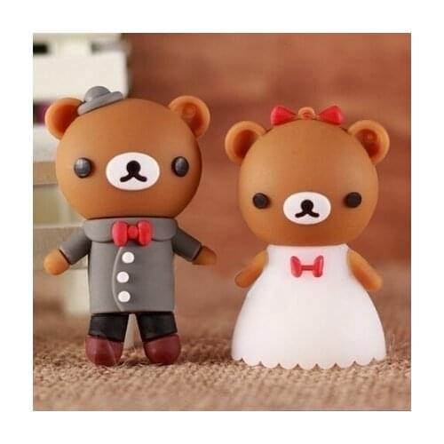 2.0 64gb 8gb 16gb 32gb Creativo Wedding Dress Bear Pen Driver Cartoon Usb Flash Drive 1TB 2TB Mini Gift Pendrive 128gb Gadgets