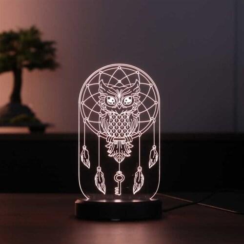Dreamcatcher and Owl Led Night Light