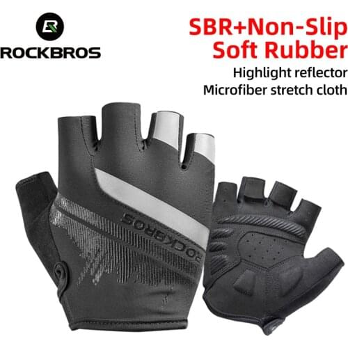 ROCKBROS Cycling Bicycle Gloves Half Finger Shockproof Wear Resistant Breathable MTB Road Bike Gloves Sports Bike Accessories