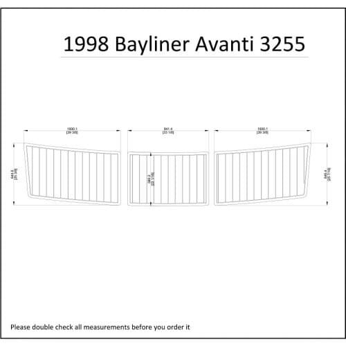 1998 Bayliner Avanti 3255 Swim Platform Pad Boat EVA Teak Decking 1/4" 6mm