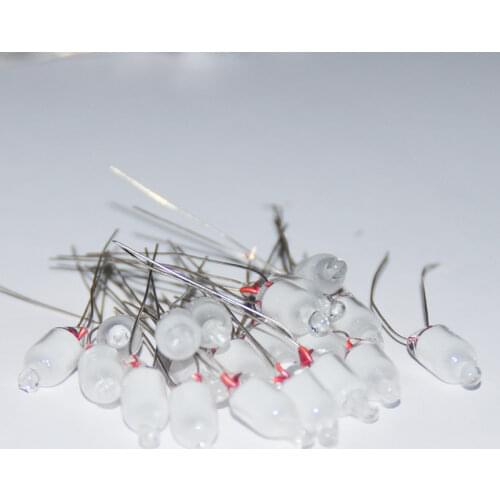 20pcs Neon Indicator Light Blue Signs 6mm Azul Neon Bulb Lamp Glow 2 Copper Wire NE-2 6X13mm Blue Neon Indicator Bulb Lampada