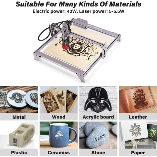 ATOMSTACK A5 PRO 40W Compressed Spot LD CNC,410x400mm Large Engraving Area,Fast High Precision Cut Engraver for Metal,Wood,Vinyl