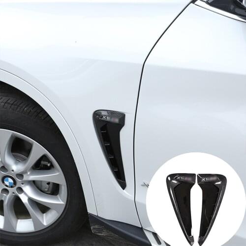 ABS Car Styling Side Wing Fender Air Guide Vents Frame Trim for BMW X5 F15 2014-18 Car Exterior Accessories (With logo) 3 Styles