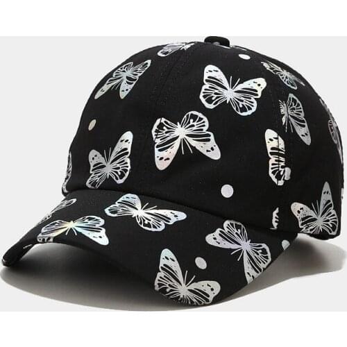 Summer Women Hat Mesh Baseball Caps Snapback Animal Anime Cute Butterfly Embroidery For Women Outdoor Adjustable Cap Gorra