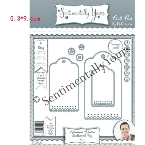 CH 2021 New Arrival Tags Metal Cutting Dies 3D DIY Scrapbooking Carbon Sharp Craft Die Photo Invitation Cards Decoration