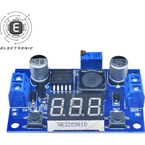 DC-DC LM2596 HW-319 Digital Display Step-Down Board Module Adjustable Output Voltage 4~40V To 1.25~37V