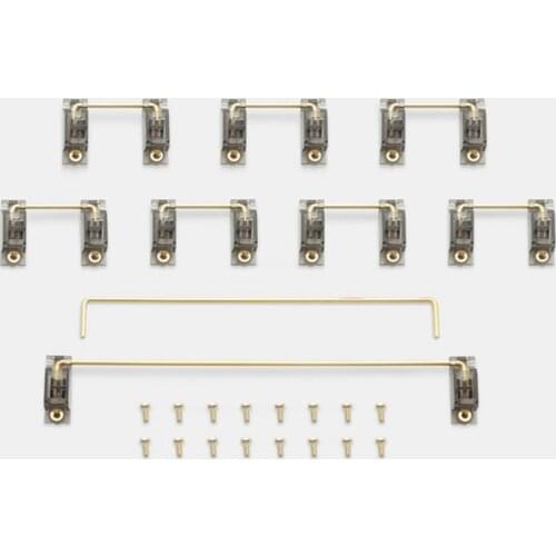 Everglide Trasparent Black White Pink Stabilizer For DIY 60% 100% Mechanical Keyboard Gold-plated Pcb Screw-In Satellite Axis