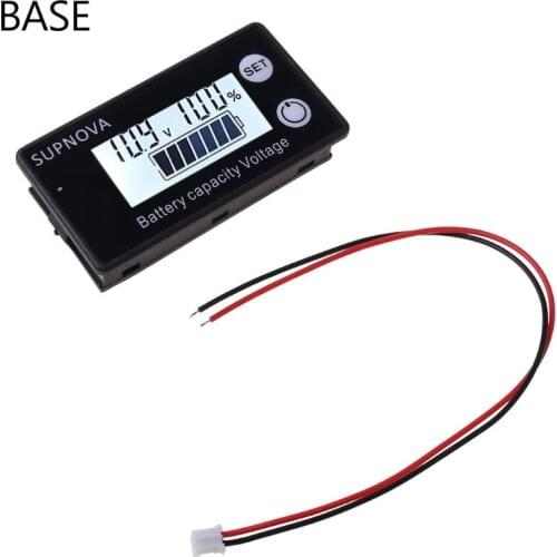 Battery Capacity Indicator DC 8V-100V Lead Acid Lithium LiFePO4 Car Motorcycle Voltmeter Voltage Gauge 12V 24V 48V 72V