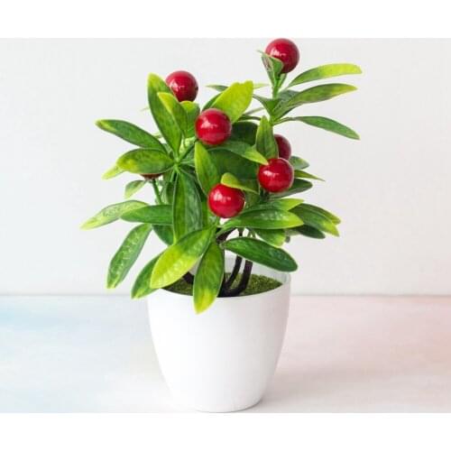 Artificial Lemon Plants Potted Fake Plants Flowers for Home Party and Garden Decoration Home & Garden Gardening Supplies Bonsai