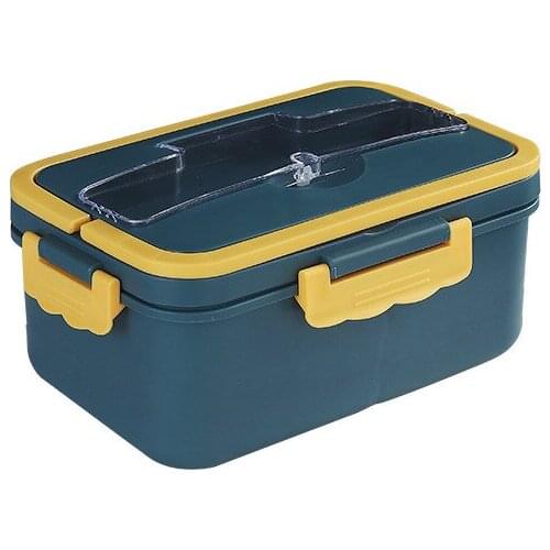 Bento box japanese style for kids Student food container Wheat Straw Material Leak-Proof Square lunch box With Compartment