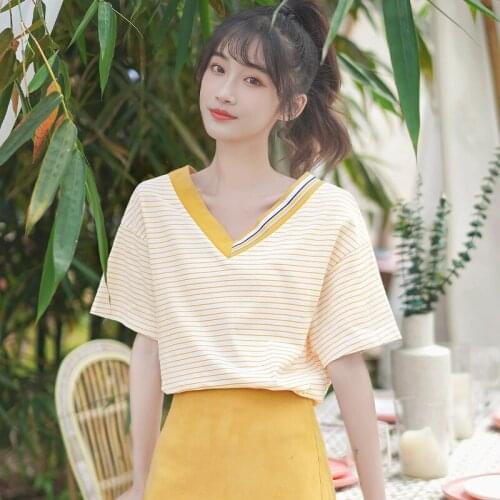 Summer 2020 short red sleeve t shirt Women Top Garment