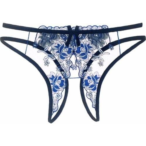 Sexy Erotic Lingerie Women Lace Open Crotch Panties Sexy Bandage Briefs Crotchless Female Thong Sex Transparent Underwear