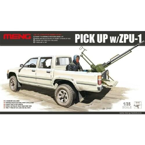 Meng VS-001 Model 1:35th scale Hilux Pick Up Truck c/w ZPU1 Anti-tank Gun