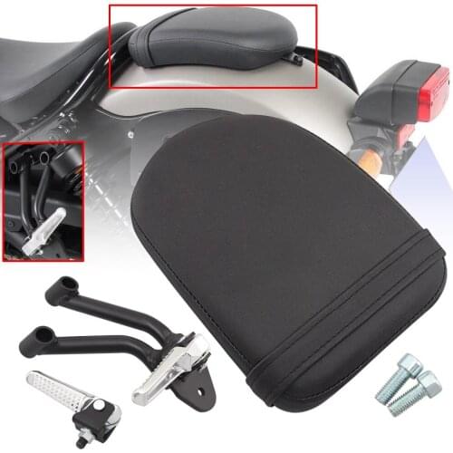 Metal Steel Rear Passenger Foot Peg Bracket Footpeg Footrest Support Leather Seat For Honda Rebel CMX 300 500 Motorbikes 17-18