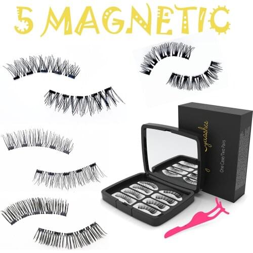 New Magnet Mink Lashes 100% Magnetic Eyelashes Natural Hair False Eye lashes 3D Fake Lash Fluffy Faux Cils magnetique