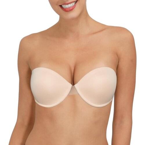 New Women Sexy Deep V Bra 30 32 34 36 38 40 42 44 A B C D DD E Strapless Push Up Halter Adjusted Backless