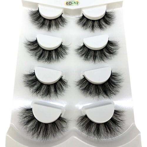 New Makeup Eyelashes 3D Mink Lashes Fluffy Soft Wispy Volume Natural long Cross False Eyelashes Eye Lashes Reusable Eyelash