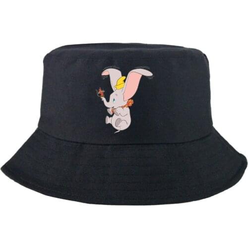 Disney Dumbo Fashion Bucket Hat Outdoor Summer Cartoon For Man Women Kids Casual Panama Cap Double-sided Sunbonnet Fishing Hat