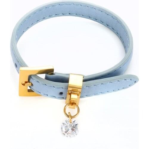 Luxury Leather Bangle Bracelet For Women Men Adjustable Bracelet Watch Belt Wristband With 8mm Rhinestone Female Male Jewellery