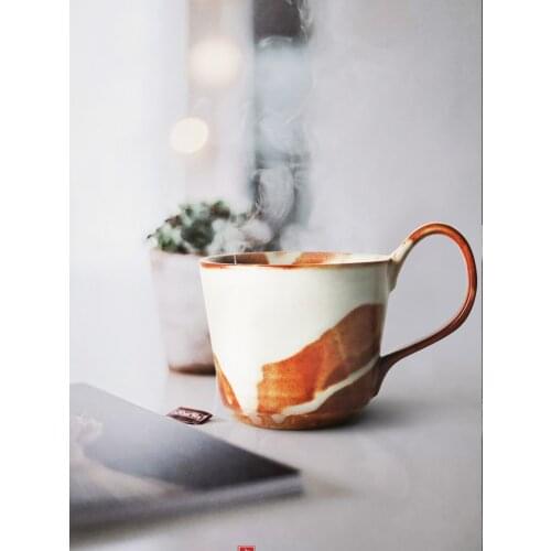 Handmade Stoneware Coffee Cup Personality With a Mug Office Afternoon Teacup Japanese Minimalist Cups