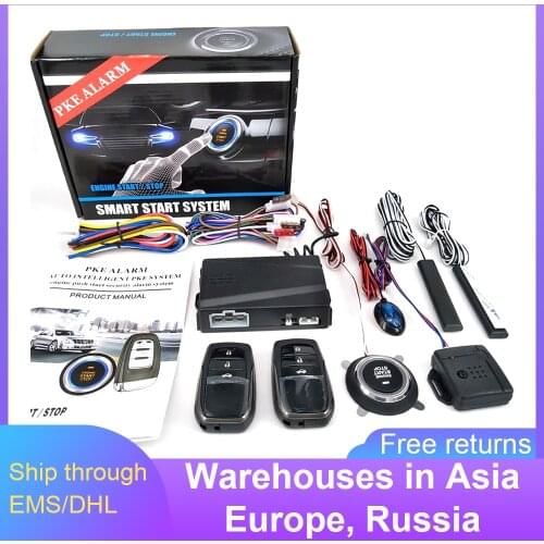 Car 12V SUV Keyless Entry System Engine Start Alarm System Push One-button Start System Remote Starter Stop Car Accessories