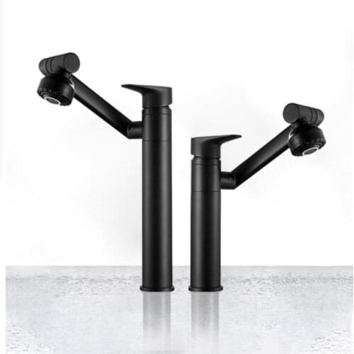 Bathroom sink faucet black cold and hot single lever bathroom wash head rotation sink faucet basin faucet,water tap mixer