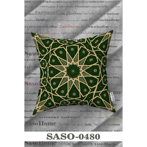 Modern Design Blue Ottoman Tile Patterned 3d Digital Printed Pillow decorate Case Purple, White, Black, brown and A Lot More Color