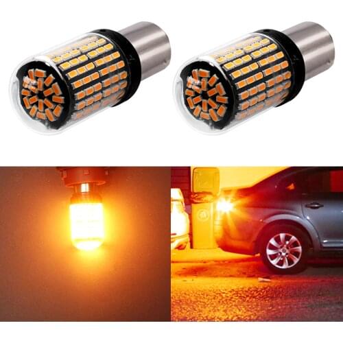 YUNPICAR Super Bright Low Power 3014 Chipset 144 SMD 1156 BA15S LED Light Bulb Turn Signal Blinker Lights, Side Marker Lights