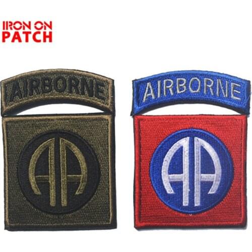 The United States AIRBORNE 101 air assault division AA Army patch Tactical Embroidered Patches Appliques Hoop&Loop coat