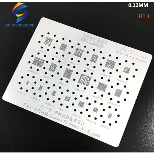 Amaoe BGA Stencil Reballing HI1 Hi6921 Hi6551 Hi6422 Hi6403 Hi6423 Hi6559 Hi6555 Hi6522 For PM Power PMIC Chip IC Tin Solder