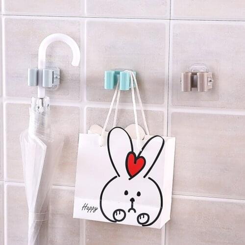 1/2 PCS Wall Mounted Mop Organizer Holder 4 Colors Home Organization Storage Bathroom Holder Shower Hooks 7 X 7 cm Kitchen Tools