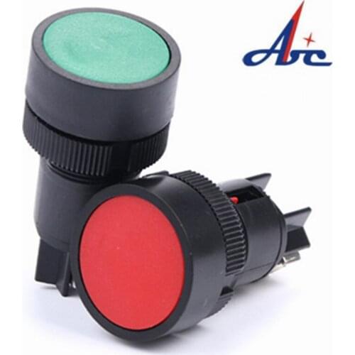 1Pcs 22mm Momentary Push Button Switch Red Green Blue Yellow Black White NO XB2-EA142 XB2-EA131