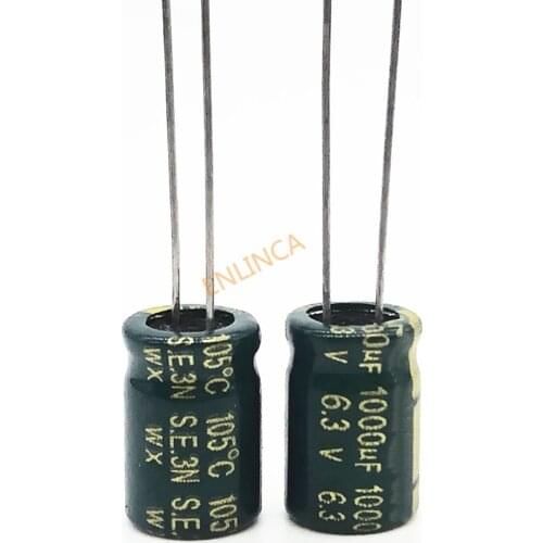 100~300pcs/lot 6.3v 1000uf 8*12 high-frequency low-impedance aluminum electrolytic capacitor 1000uf 6.3v 20